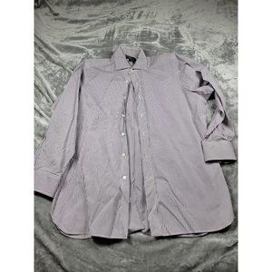 Polo Ralph Lauren Classic Fit Button Dress Shirt 16.5-34‎ Purple striped xl